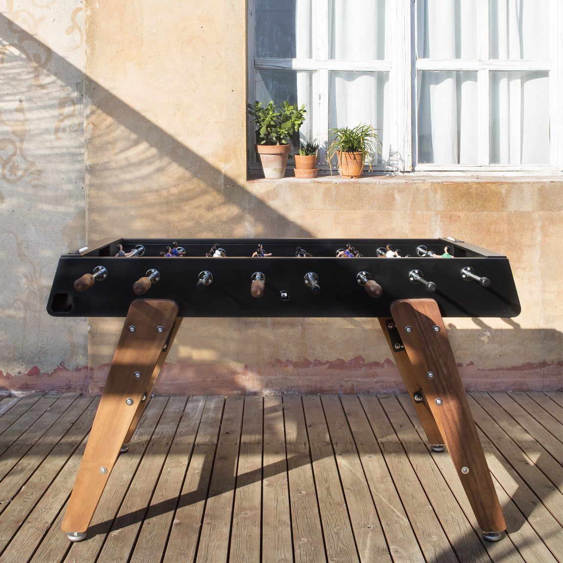 RS3 Wood Foosball Table - Black with Black Field