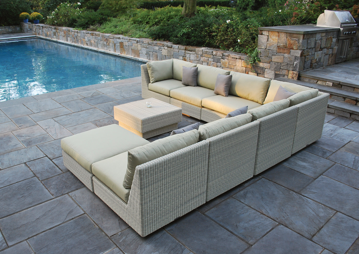 Kingsley Bate Westport Wicker Sectional - Corner Chair - Thumbnail 3