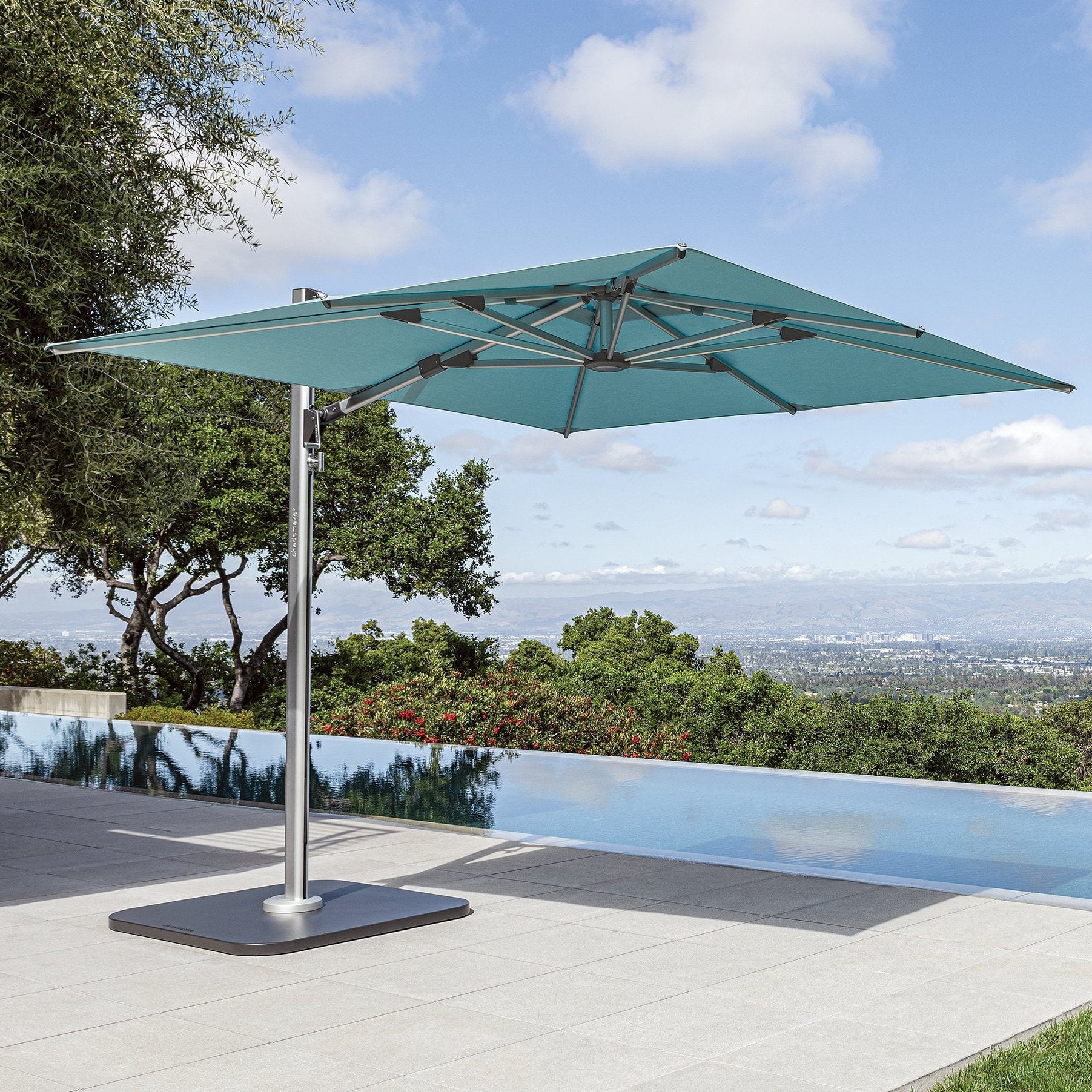 Shademaker Solaris 10' Square Sidepost Umbrella