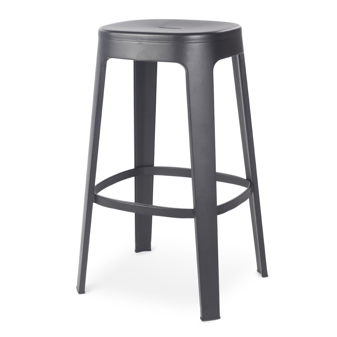 Ombra Backless Bar Stool - Black