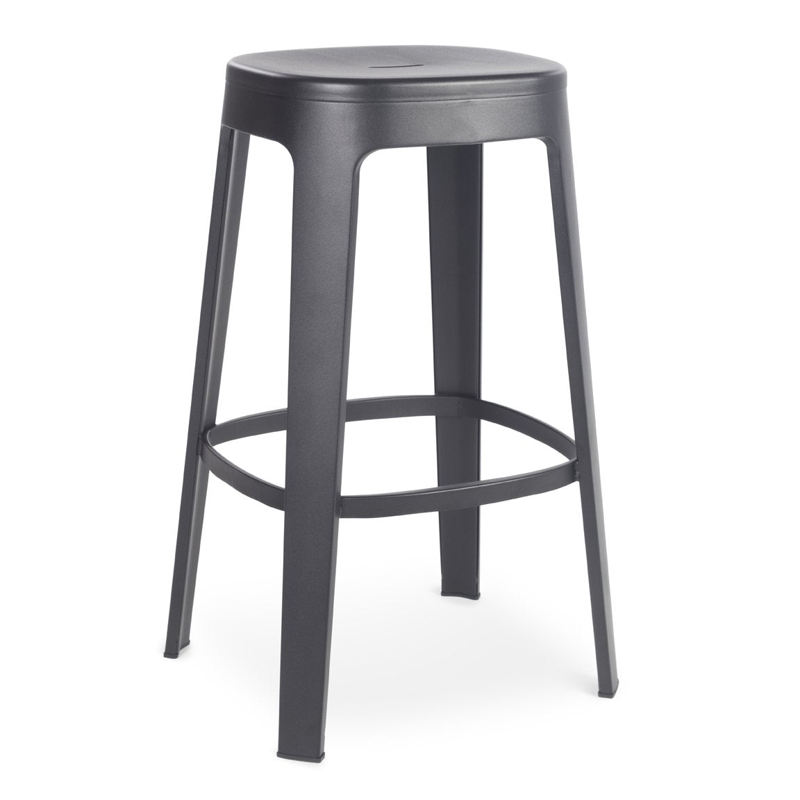Ombra Backless Bar Stool - Black