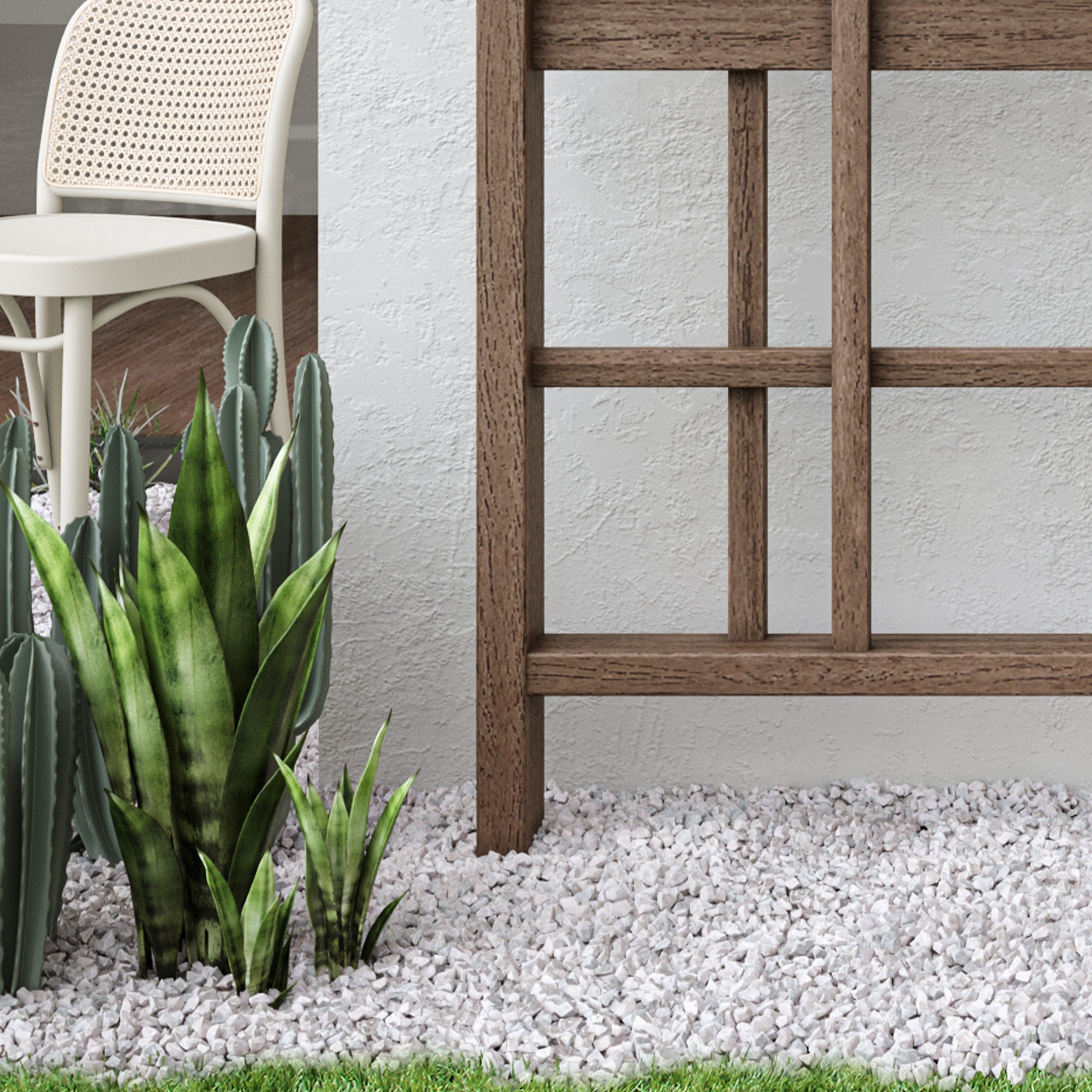 Vita Urbana 60"x84" Modern Trellis - Espresso Brown