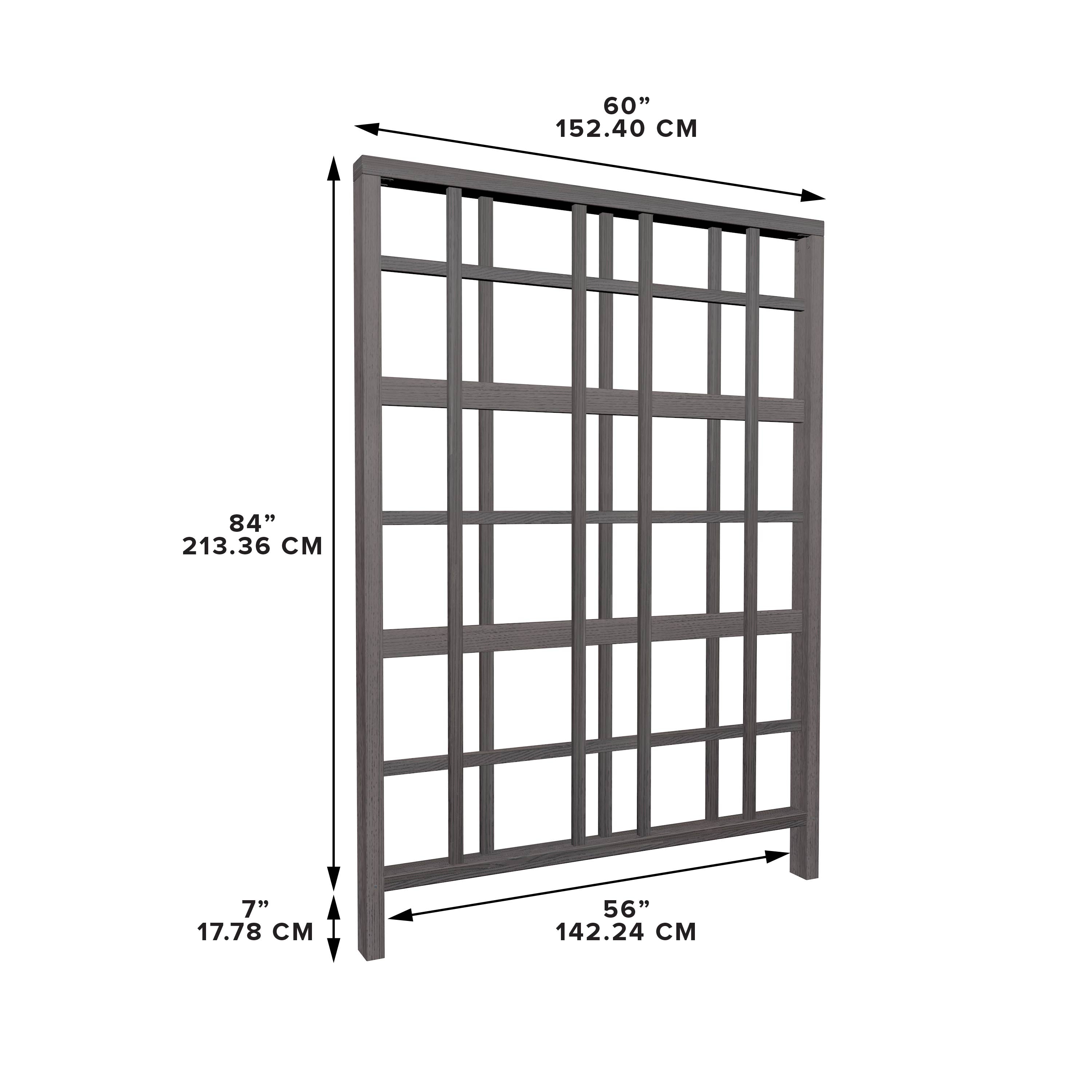 Vita Urbana 60"x84" Modern Trellis - Espresso Brown