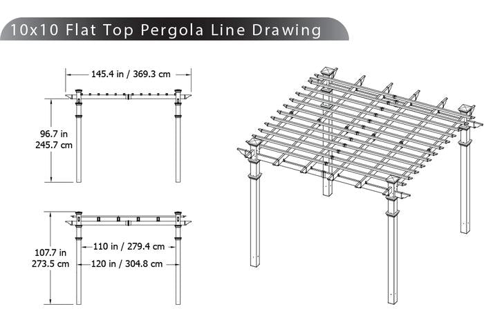 Vita 10'x10' Venetian Pergola