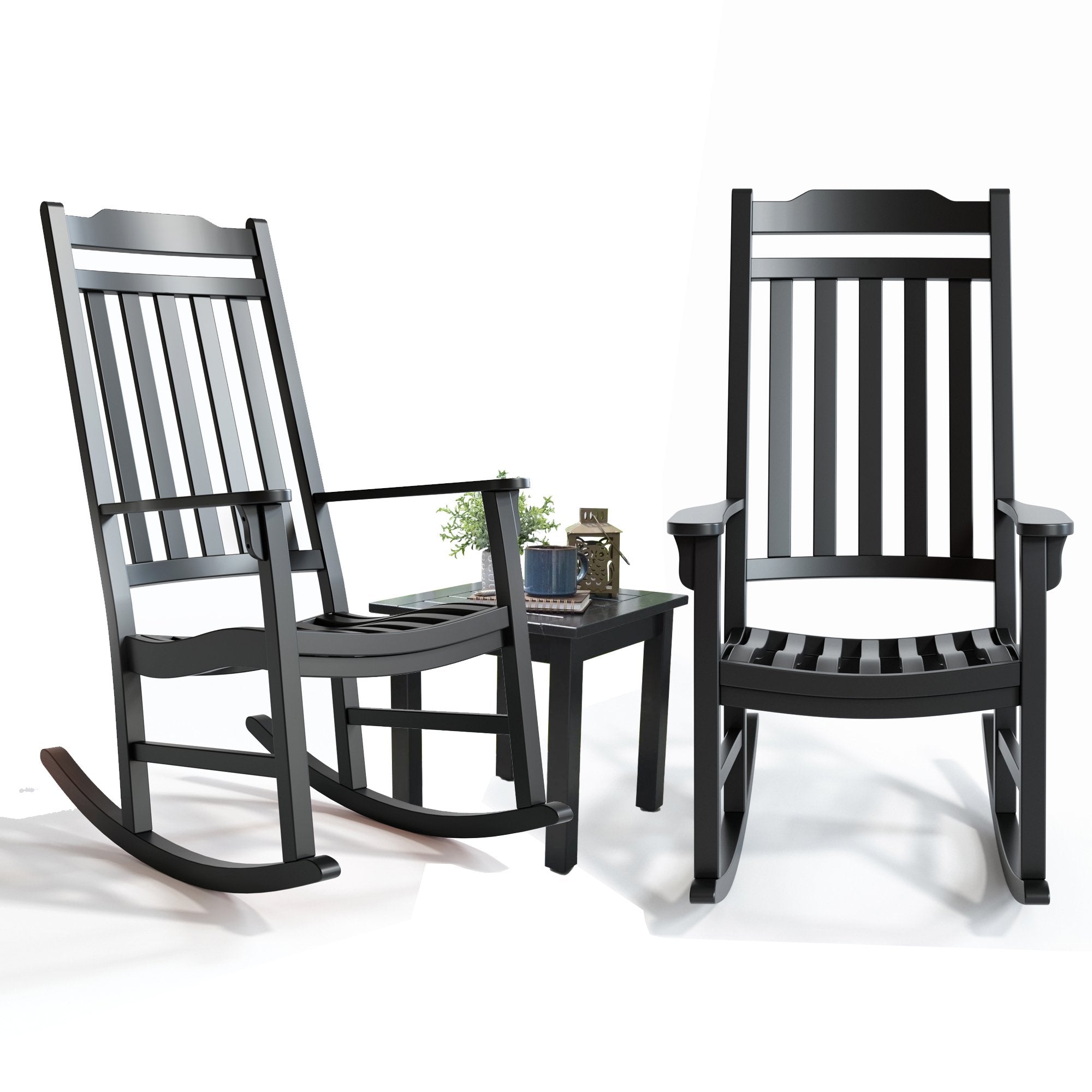 World's Finest Rocker Set of 2 + Side Table - Robinia