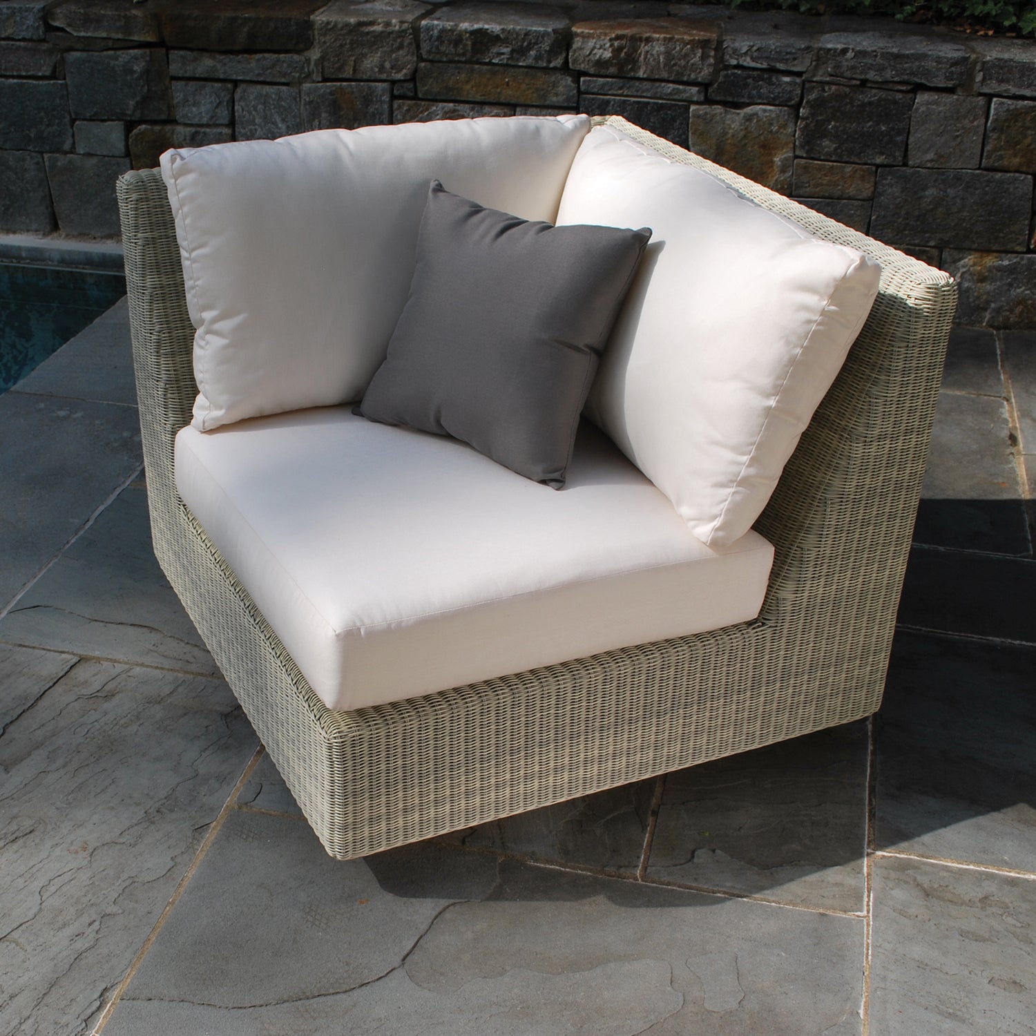 Kingsley Bate Westport Wicker Sectional Corner Chair - Thumbnail 3